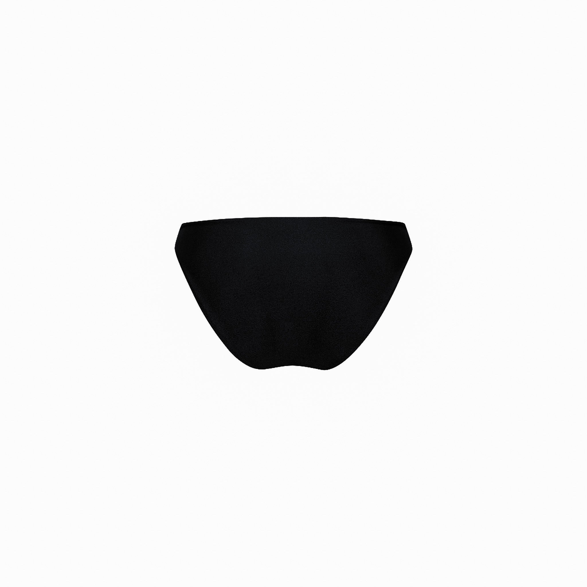Minimal Full Coverage Bikini Bottom - Twilight Black