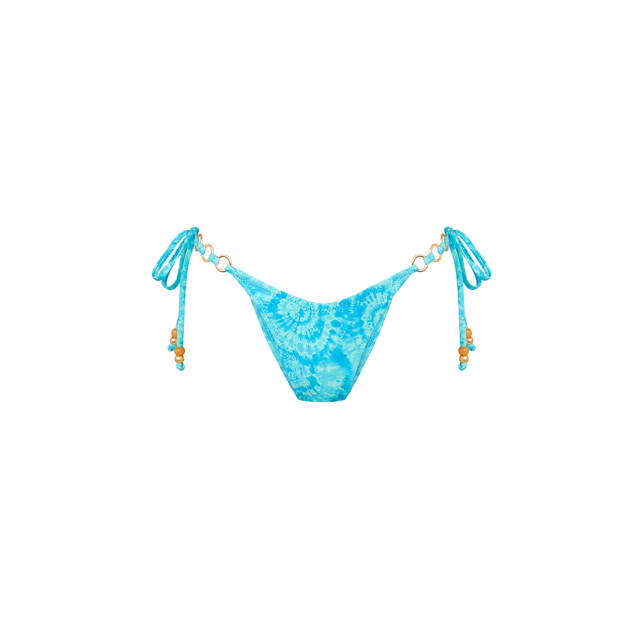 Trio Ring Cheeky Tie Bikini Bottom - Starry Seas