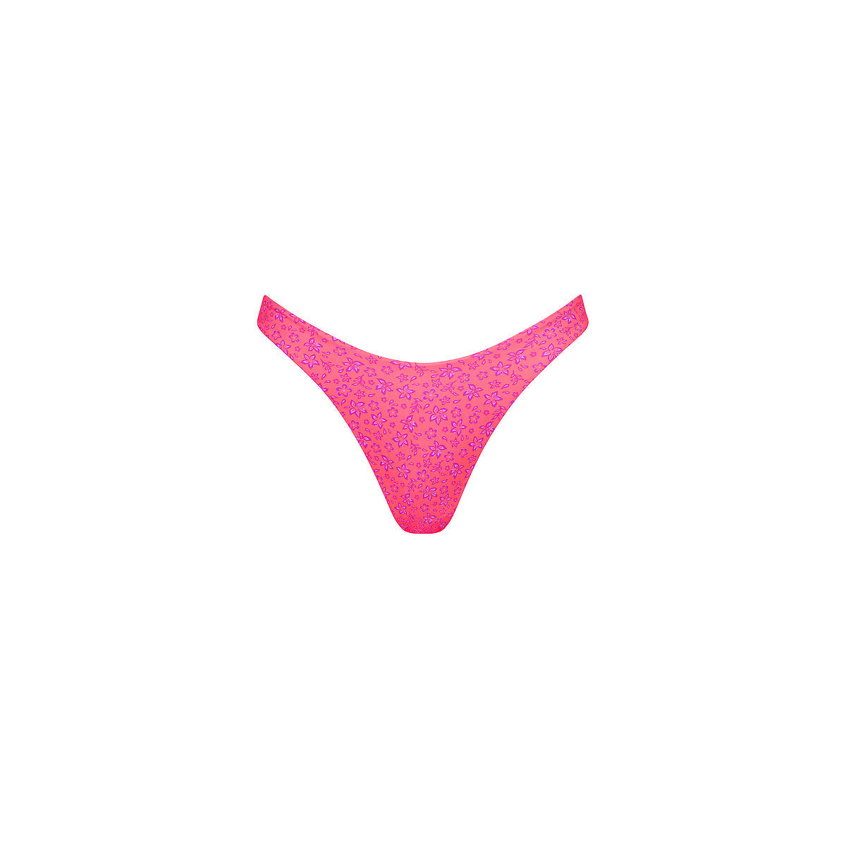 Gathered Deep V Thong Bikini Bottom - Kiss Me