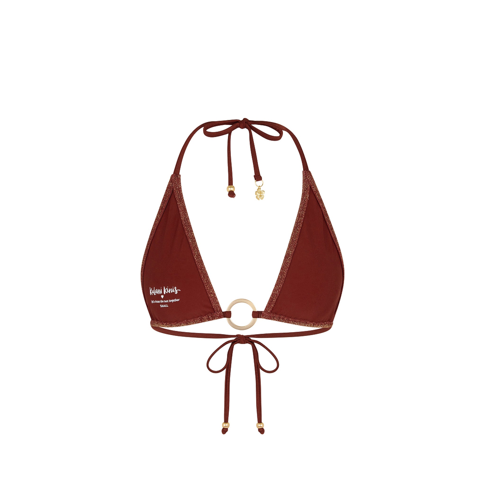 Ring Halter Bikini Top - Cinnamon