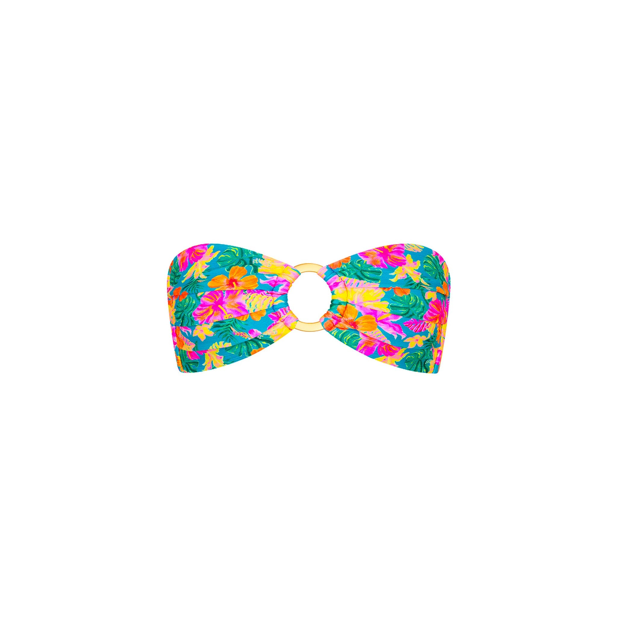 Strapless Bandeau Bikini Top - Paradise Pop