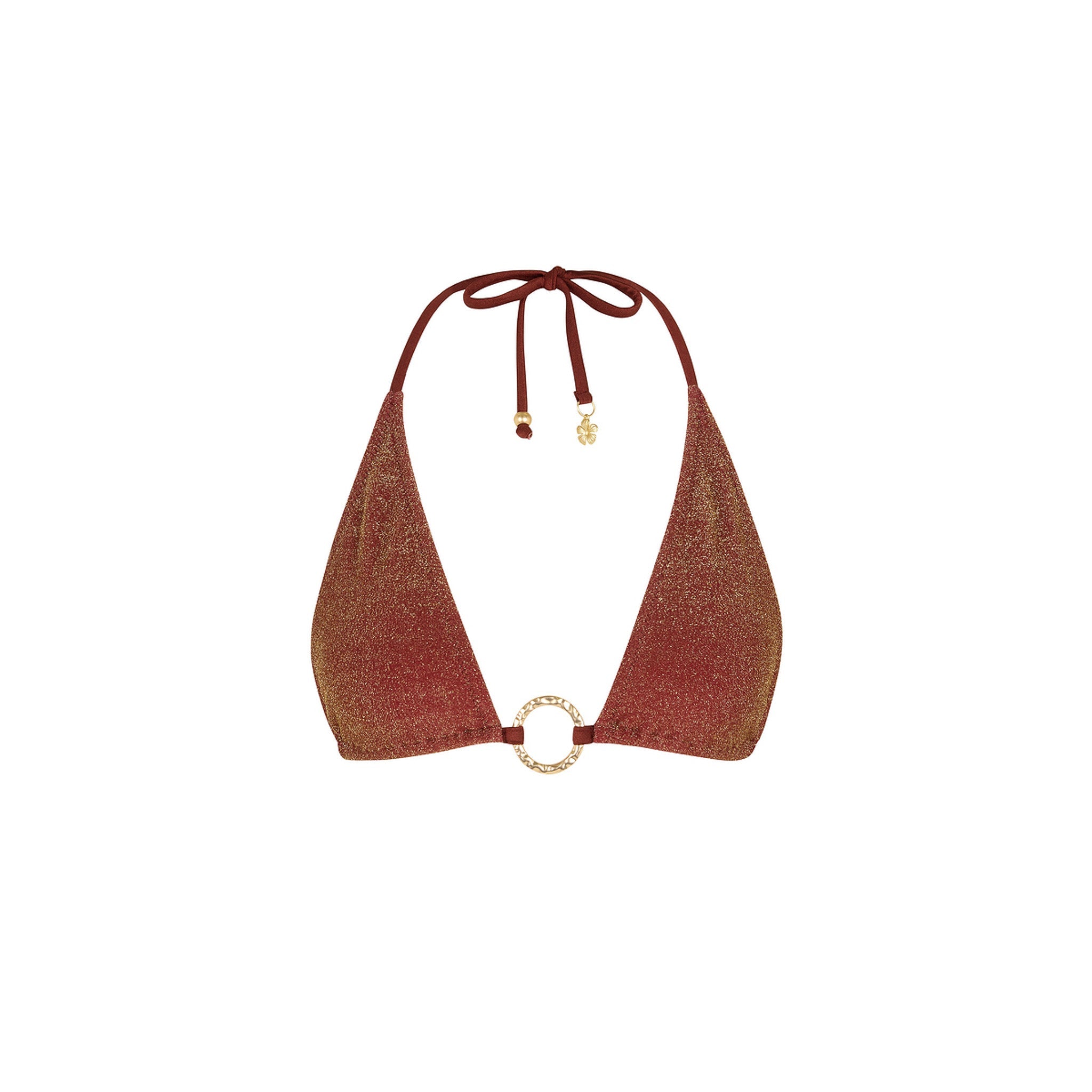 Ring Halter Bikini Top - Cinnamon
