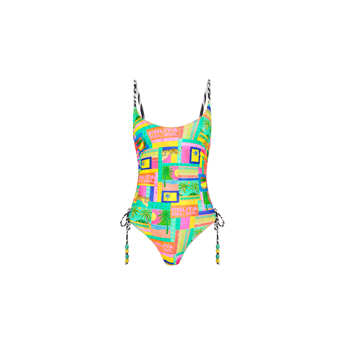 Ruched Tie Side Cheeky One Piece - Sun Honey