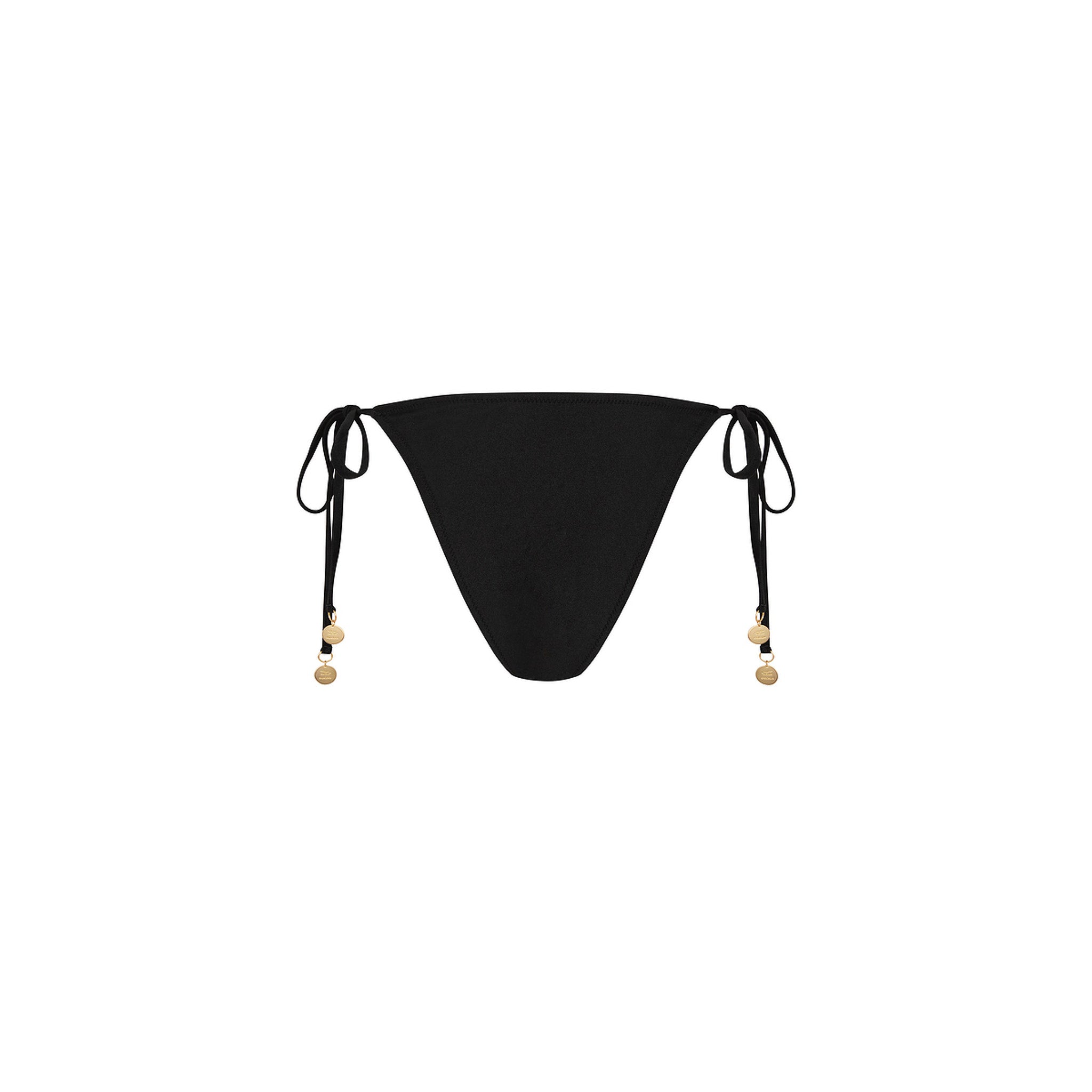 Ring Cheeky Tie Bikini Bottom - Twilight Black