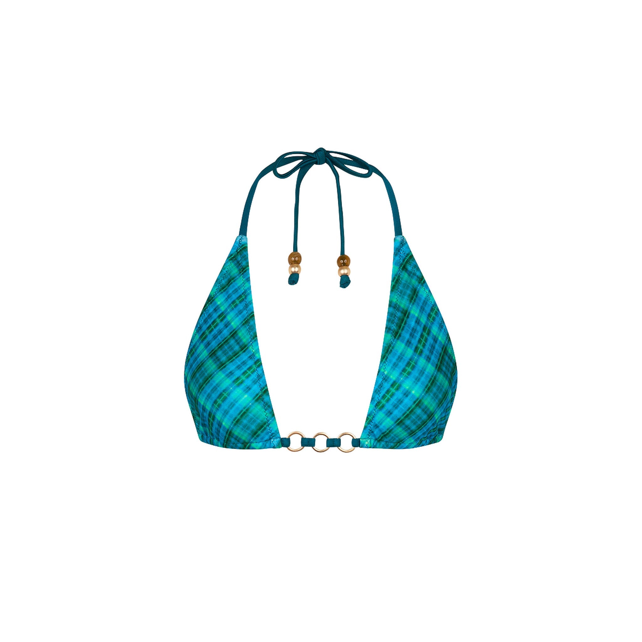 Trio Ring Triangle Bikini Top - Tropic Dip
