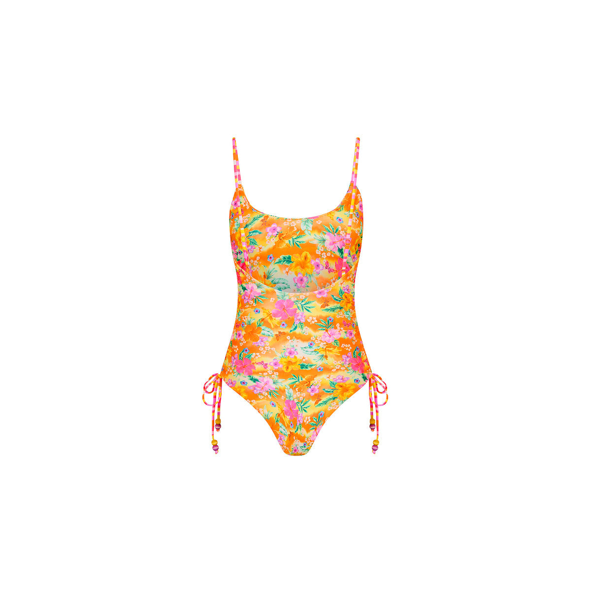 Ruched Tie Side Cheeky One Piece - Peachy Pocket
