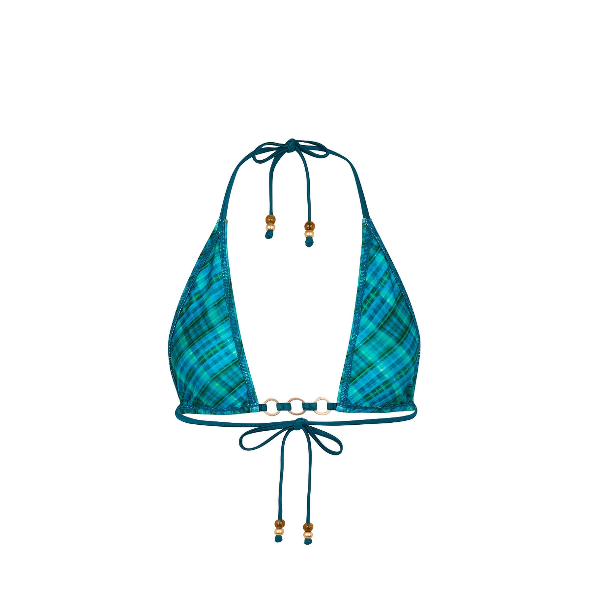 Trio Ring Triangle Bikini Top - Tropic Dip
