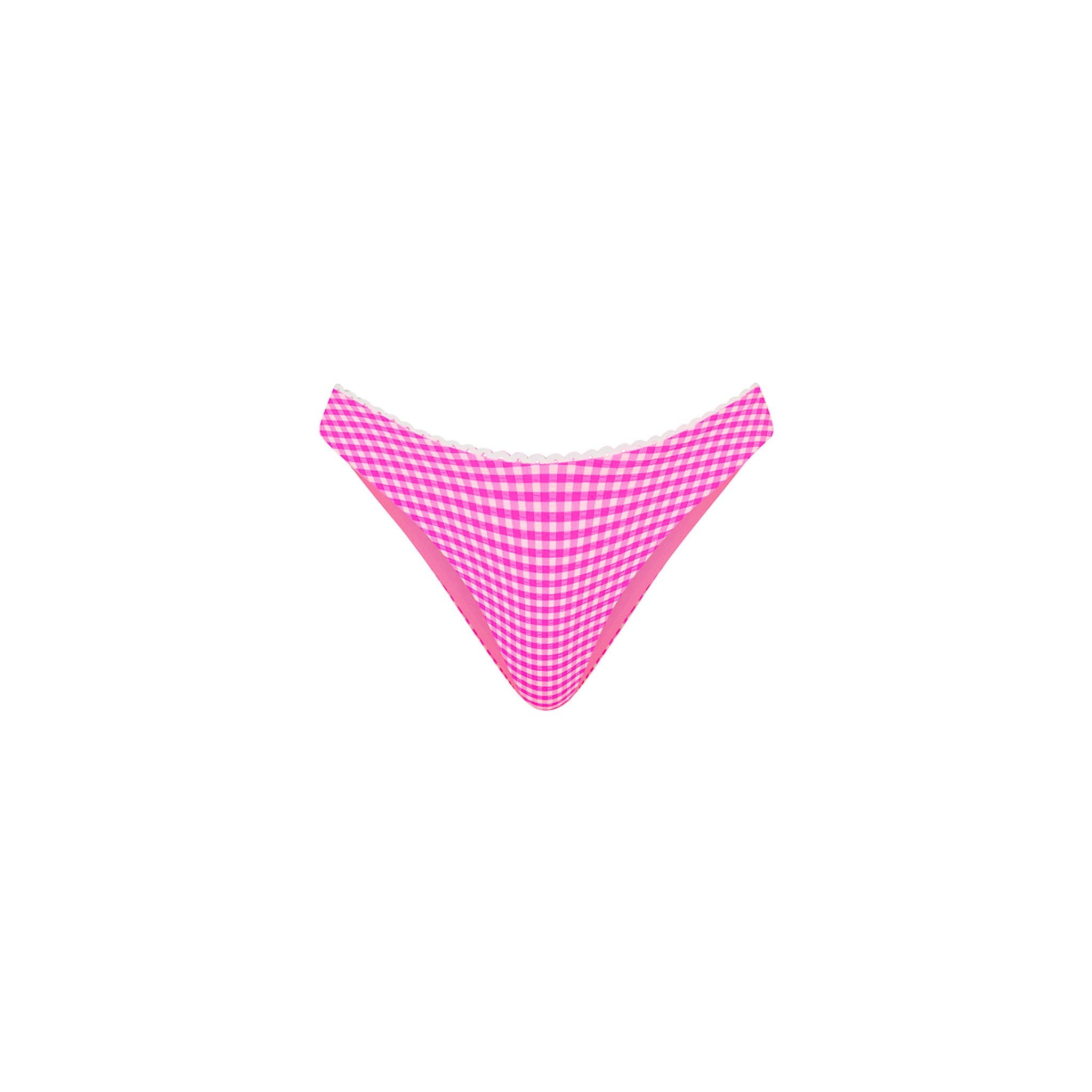 Decorative Full Coverage Bikini Bottom - Pink Diva