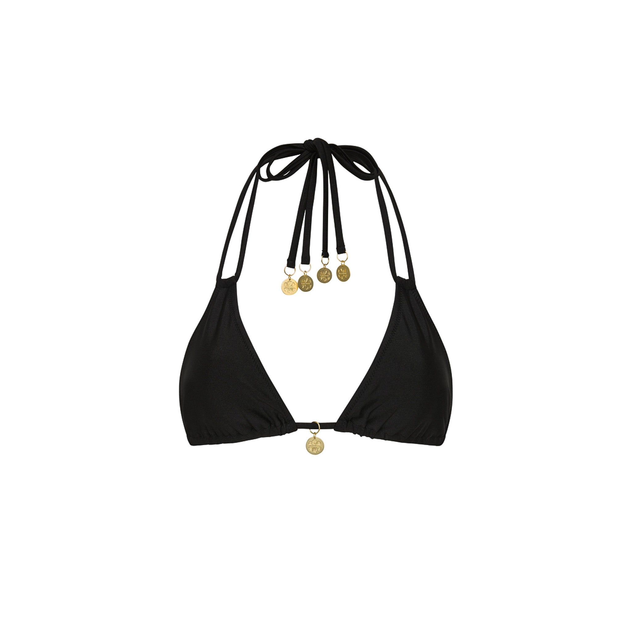 Halter Bralette Bikini Top - Twilight Black