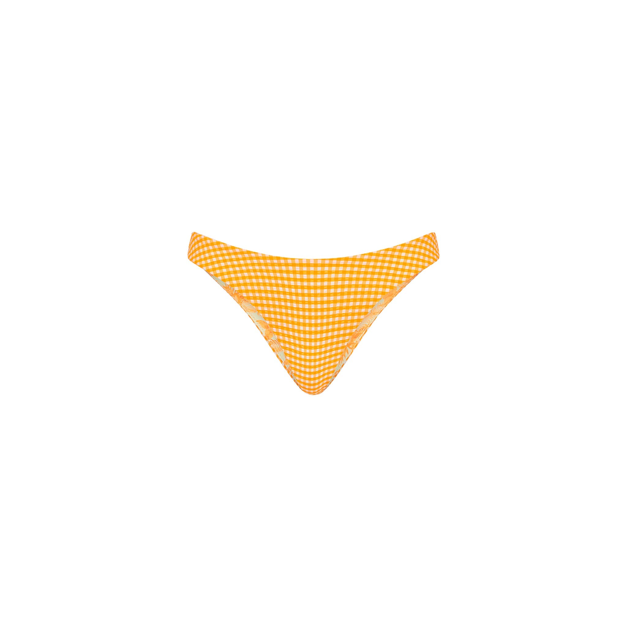 Minimal Full Coverage Bikini Bottom - Orange Cream