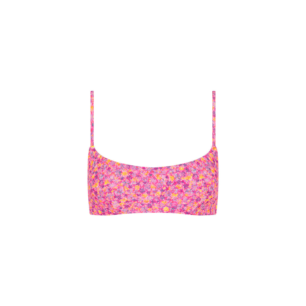 Invisible Underwire Crop Bikini Top - Gelato Bloom