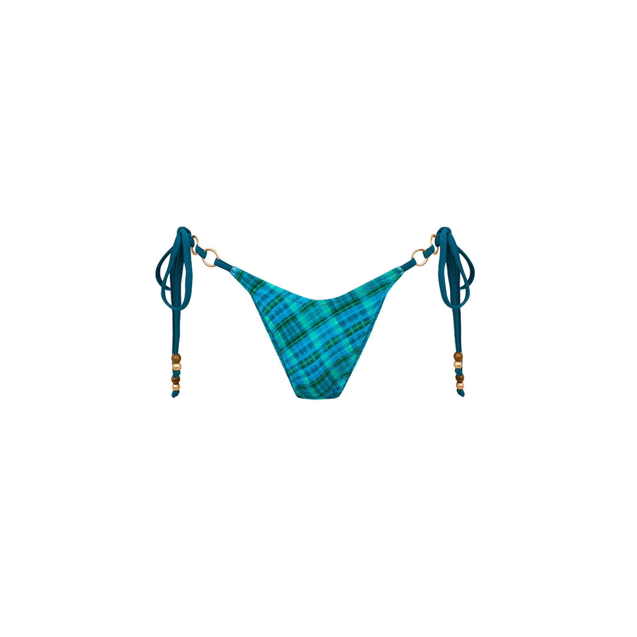 Trio Ring Cheeky Tie Bikini Bottom - Tropic Dip