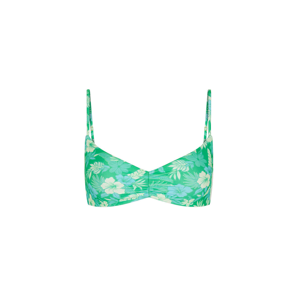 Gathered Mini Crop Bikini Top - Barefoot Breeze