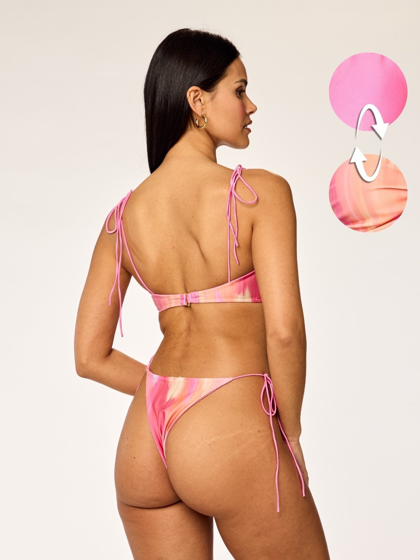DAYDREAM Reversible Cheeky Bottom in Pink Watercolor