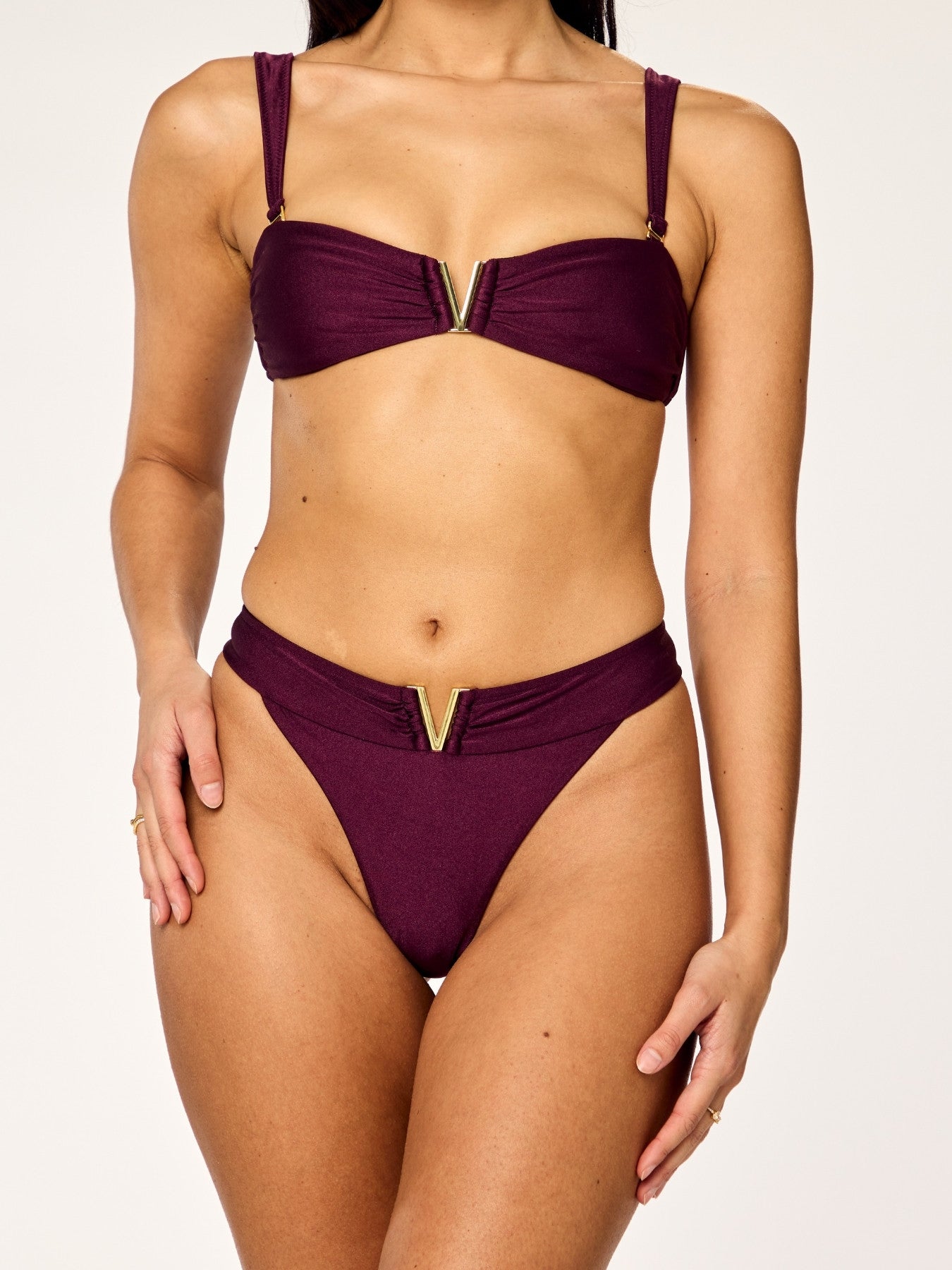 SIREN - Adjustable Bandeau Top • Dark Plum