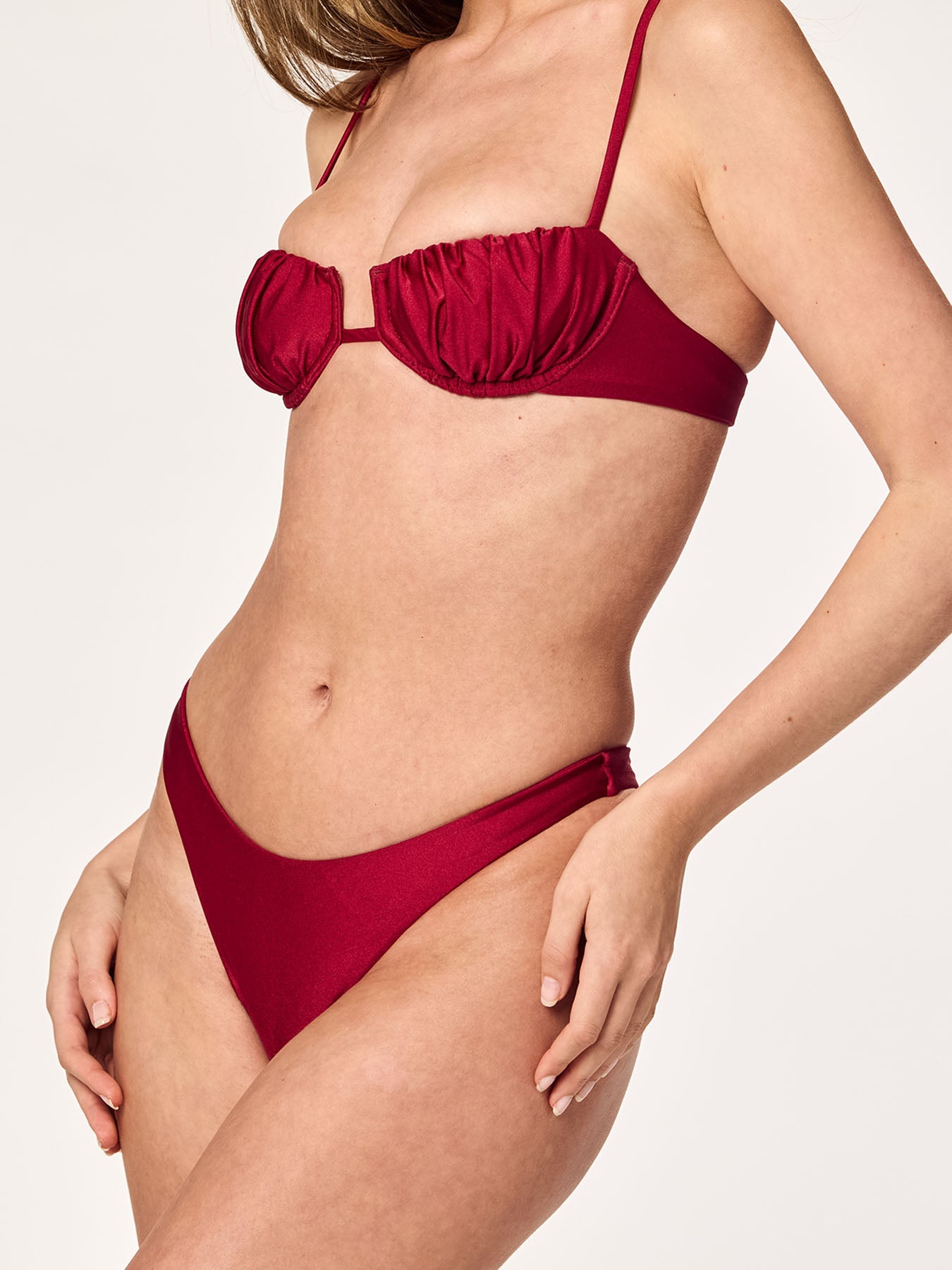 BARE - High Leg Thong • Bordeaux