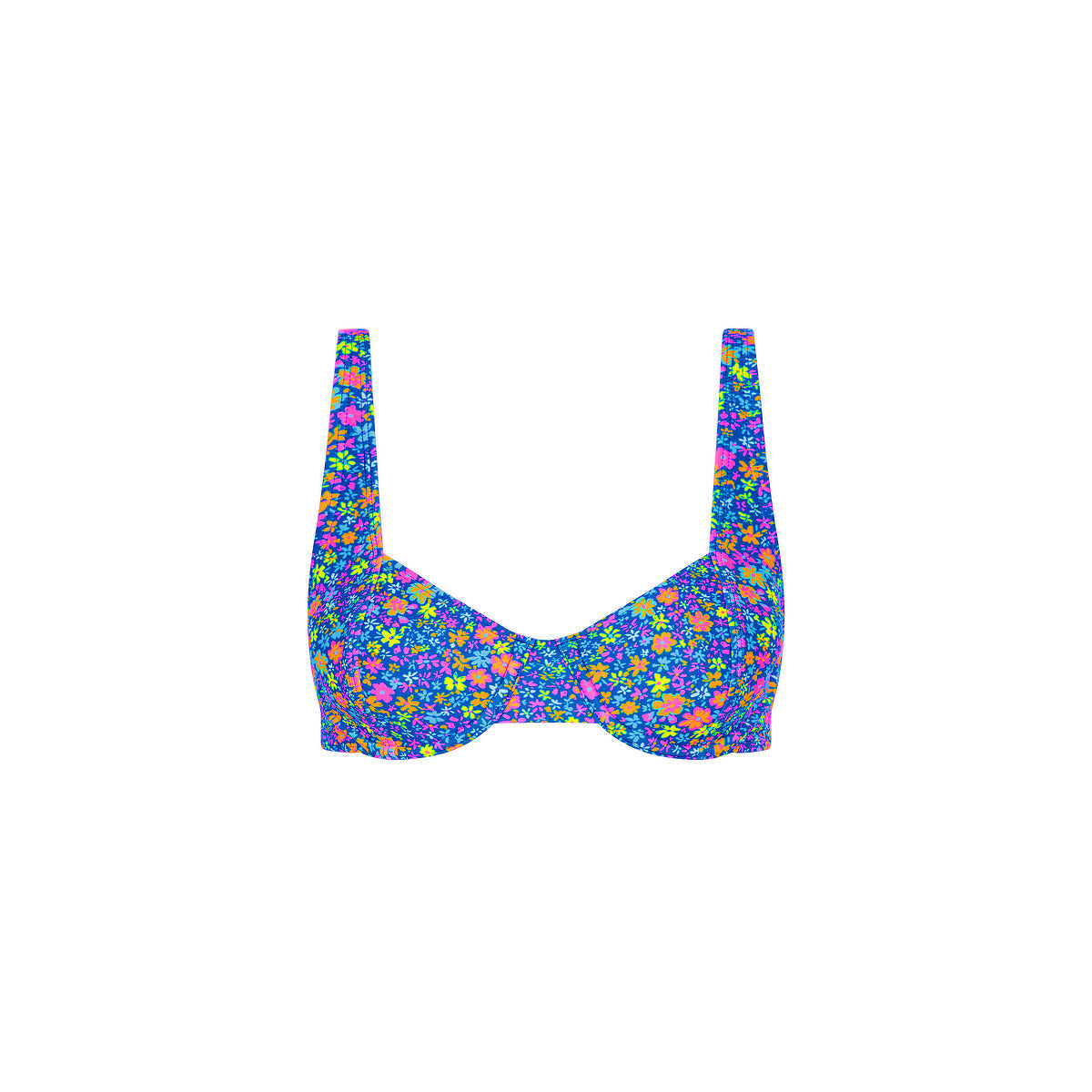 Underwire Bralette Bikini Top - Electric Bloom