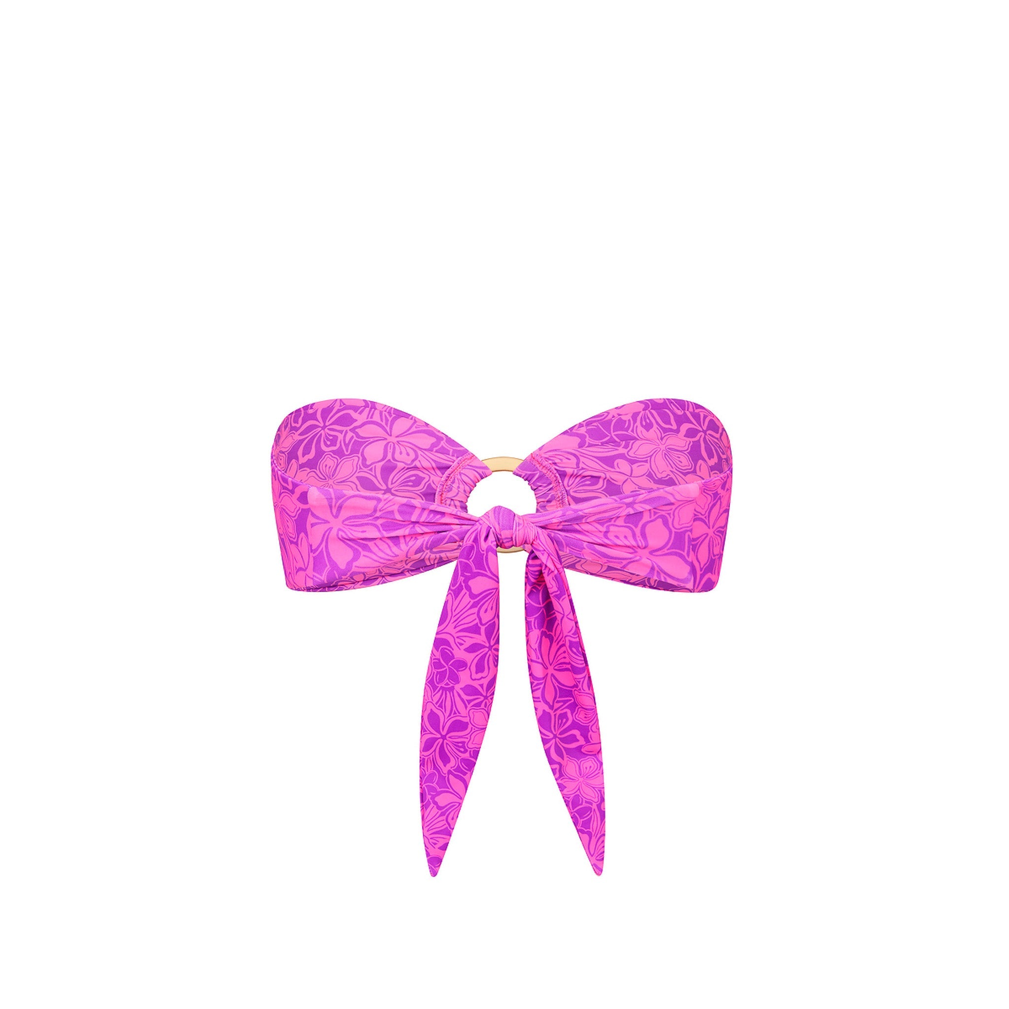 Strapless Bandeau Bikini Top - Bubble Berry