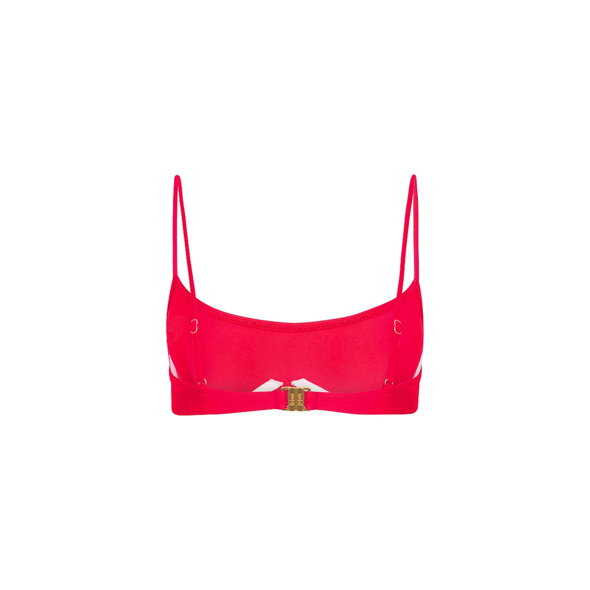 Invisible Underwire Crop Bikini Top - Cherry Crush