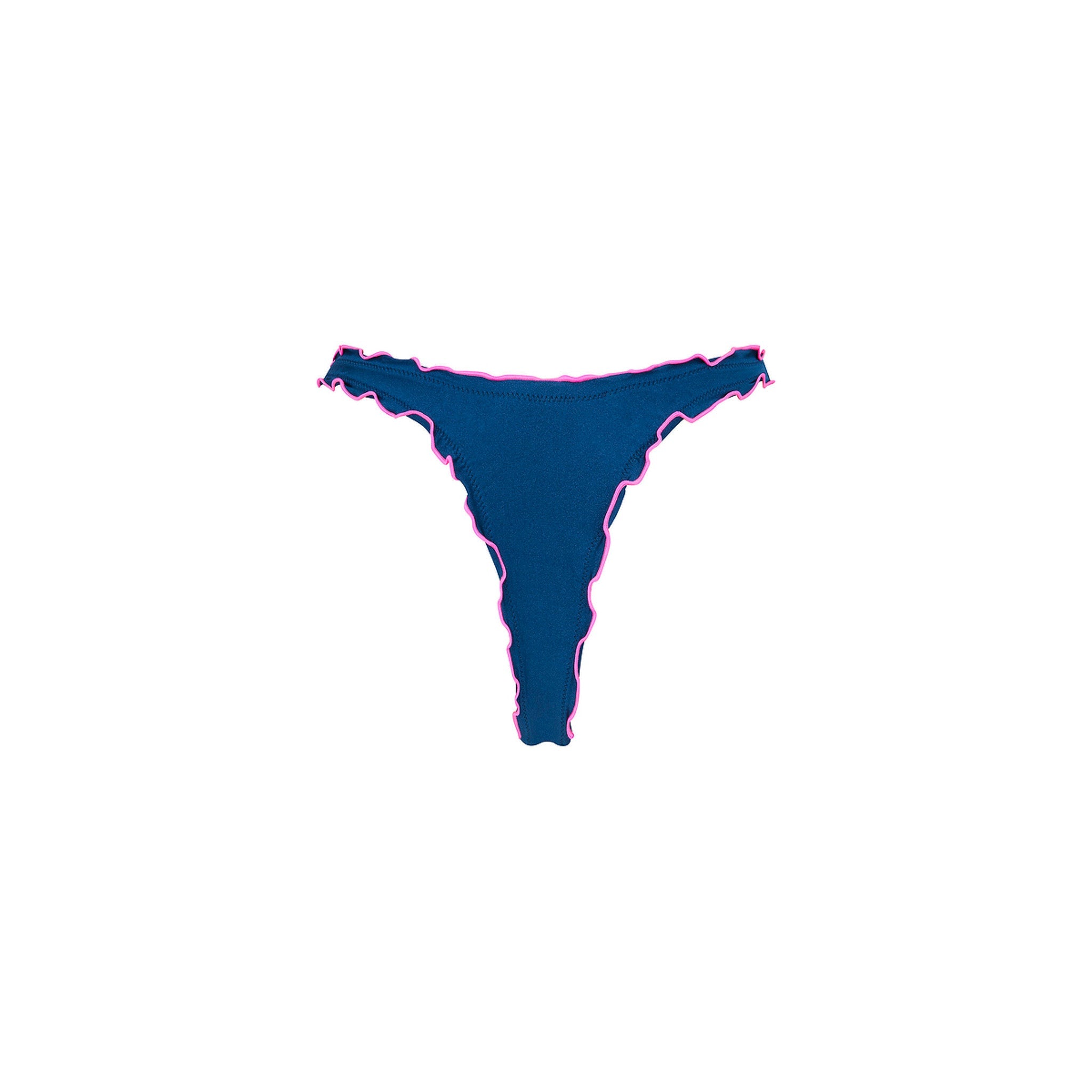 Lettuce Edge Thong Bikini Bottom - Mystic Moon
