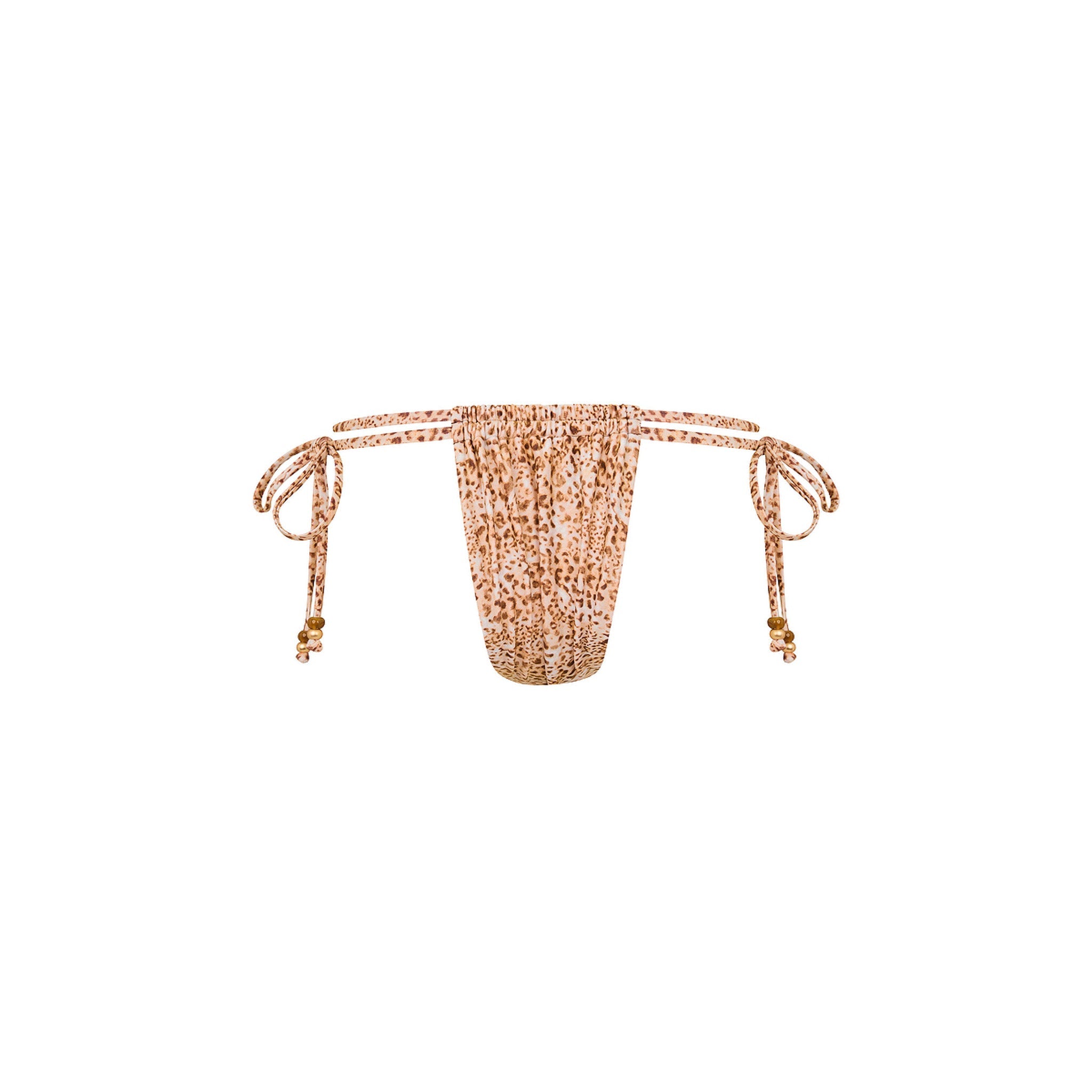 Tie Ruched Thong Bikini Bottom - Wild Skies