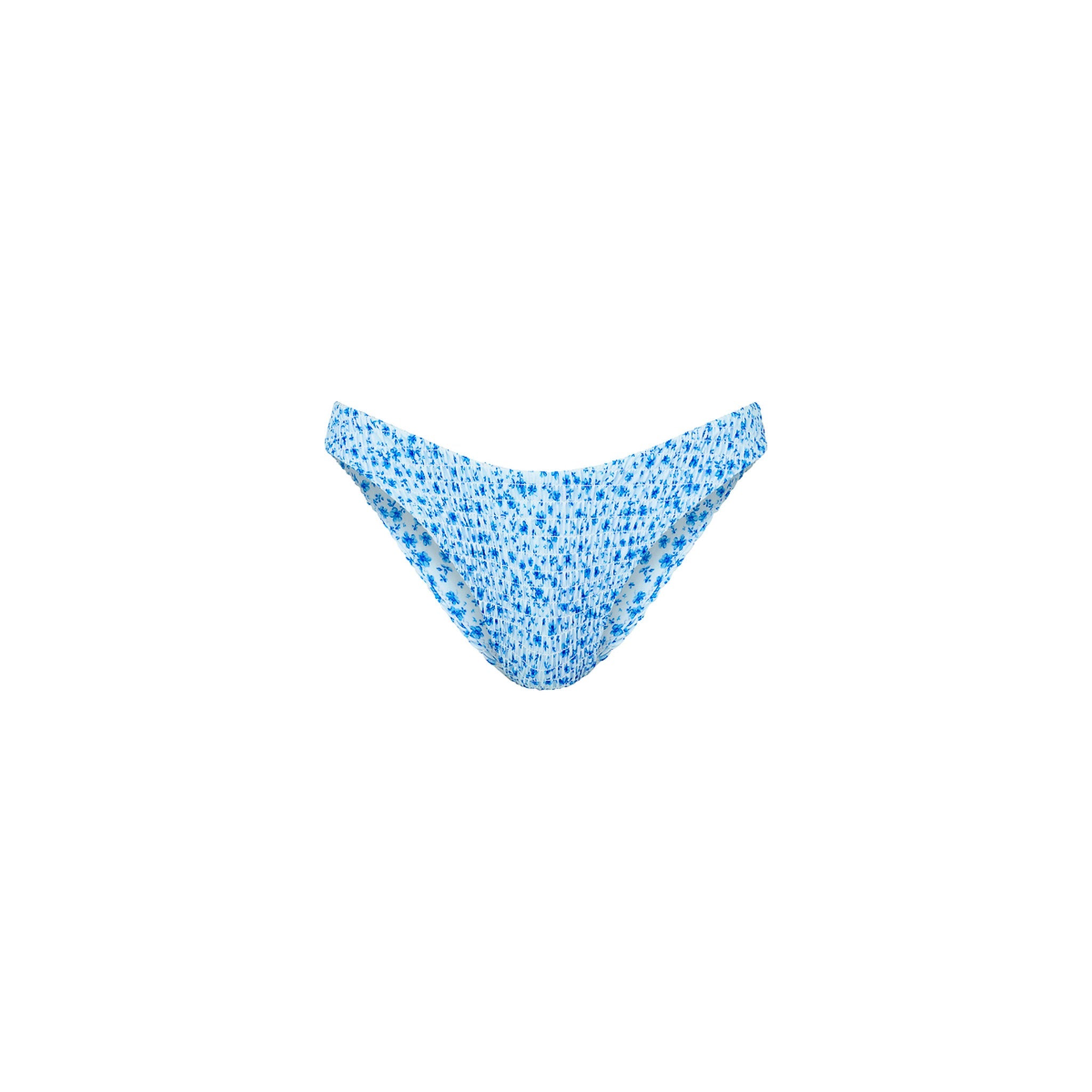 Shirred Minimal Full Coverage Bikini Bottom - Dream Flower