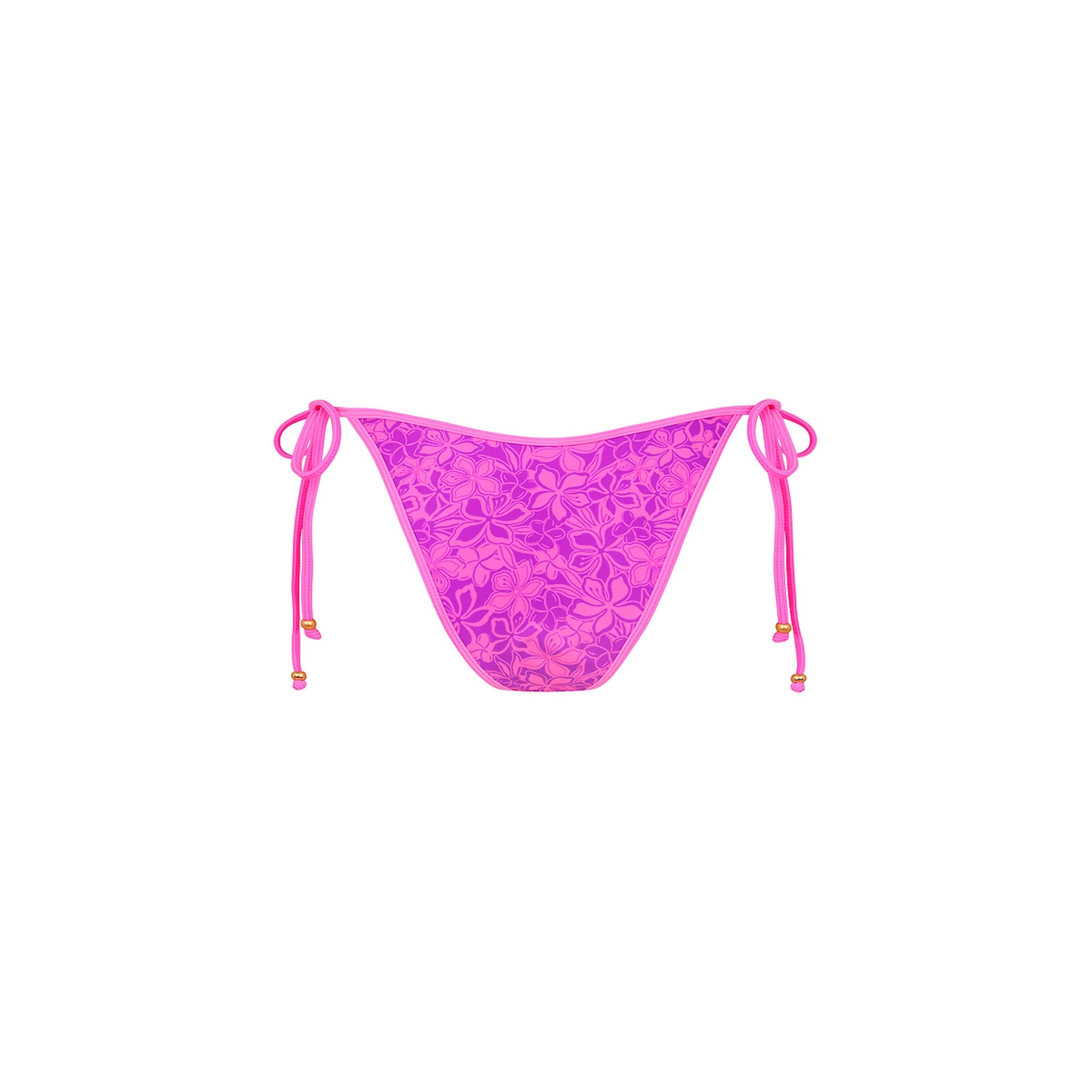 Bind Dipped Cheeky Tie Bikini Bottom - Bubble Berry