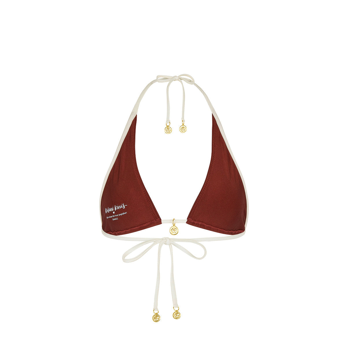 Bind Tie Halter Bikini Top - Cinnamon Sugar