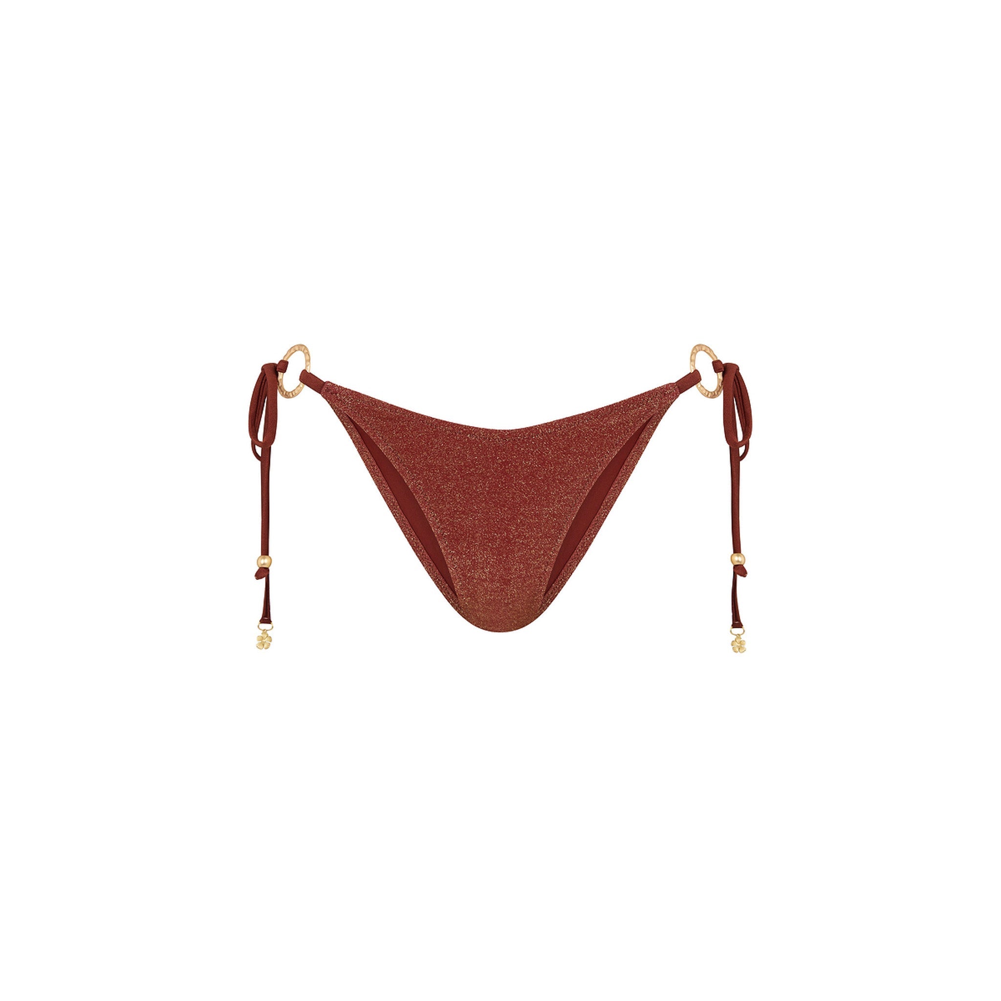 Ring Cheeky Tie Bikini Bottom - Cinnamon