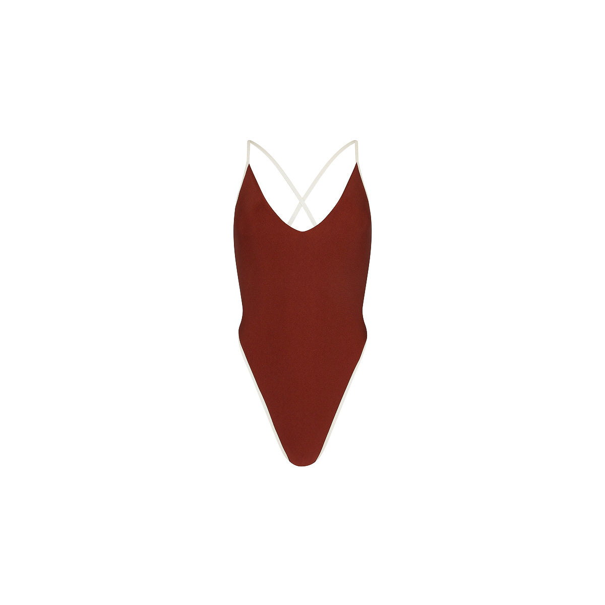Plunge Cross Back One Piece - Cinnamon Sugar