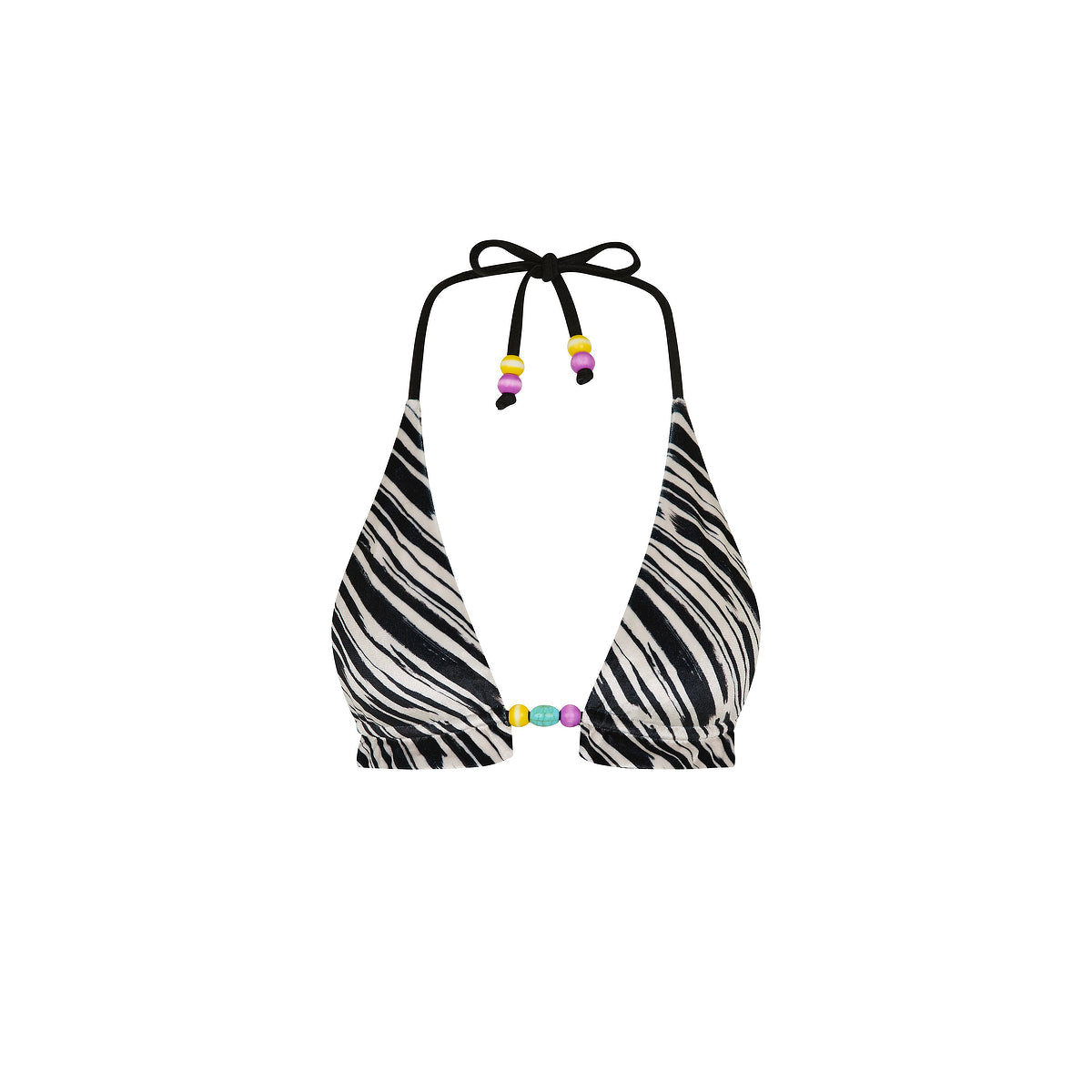 Frill Halter Bralette Bikini Top - Wild Honey