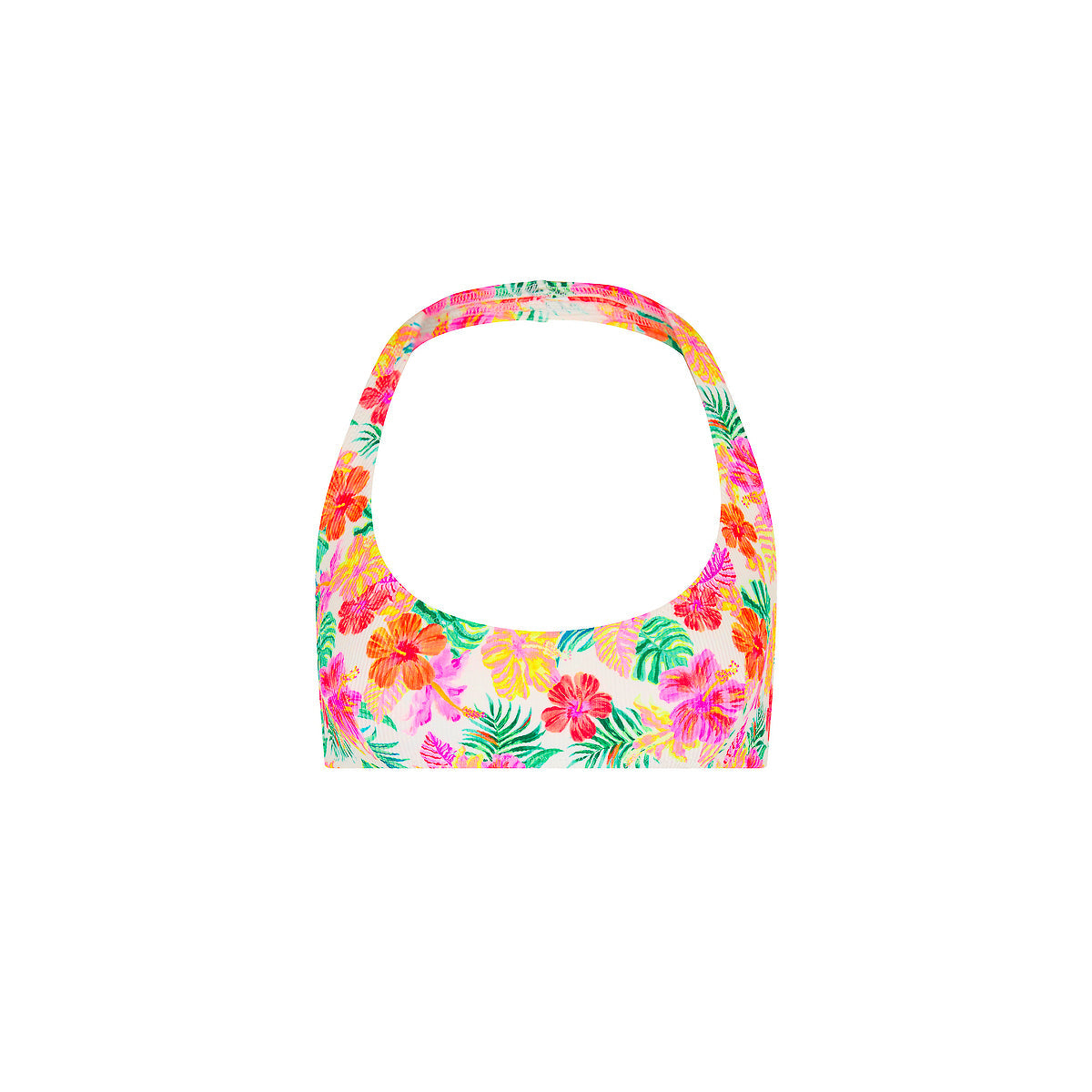 Slim Crop Halter Bikini Top - Island Escape
