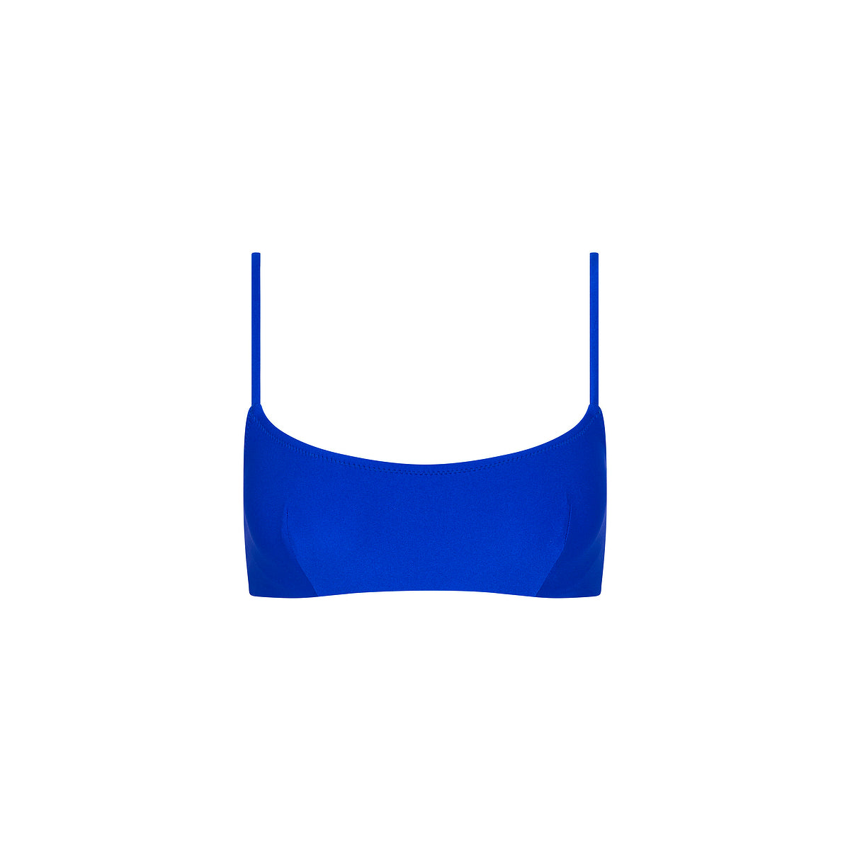 Invisible Underwire Crop Bikini Top - Blue Lagoon