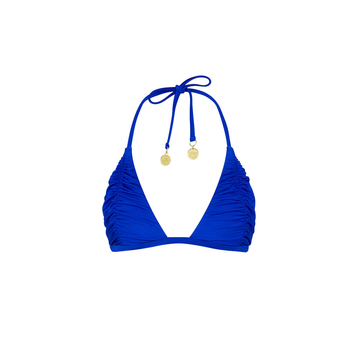 Gathered Stitch Bralette Bikini Top - Blue Lagoon