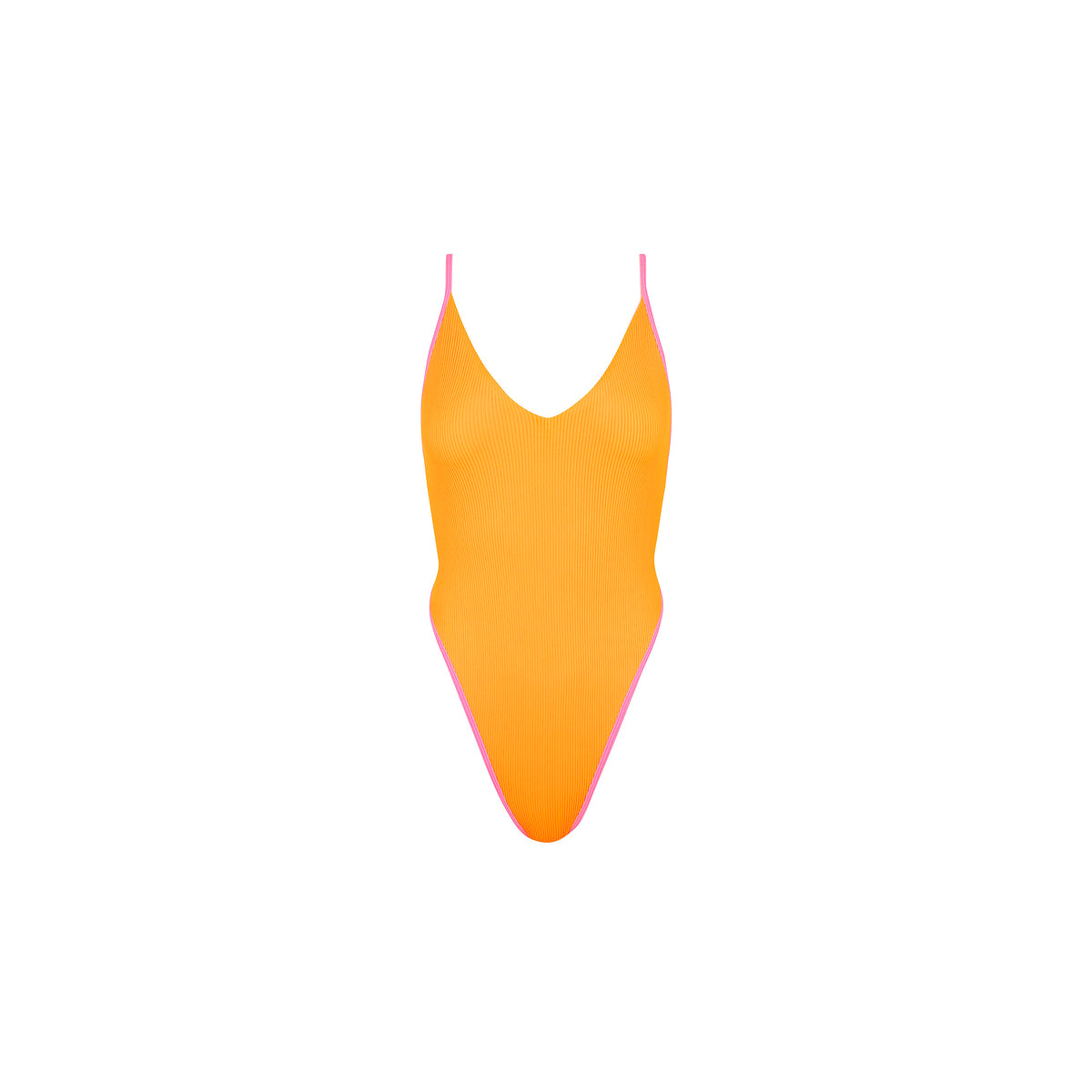 Plunge Cross Back One Piece - Peach Pop