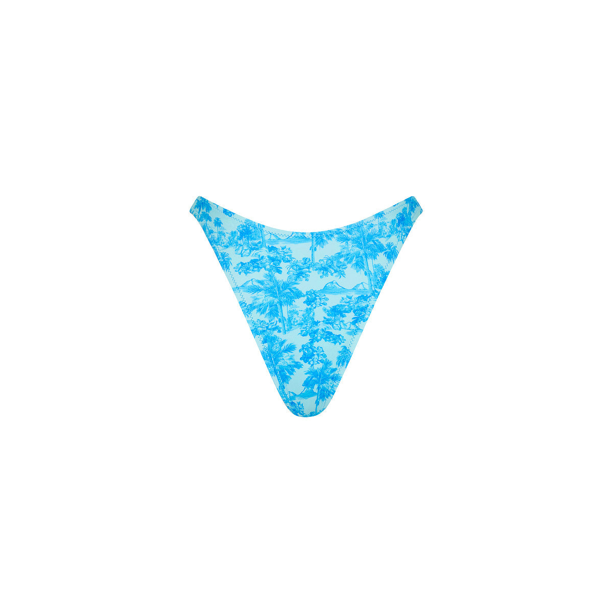 High Leg Vintage Bikini Bottom - Ocean Paradise