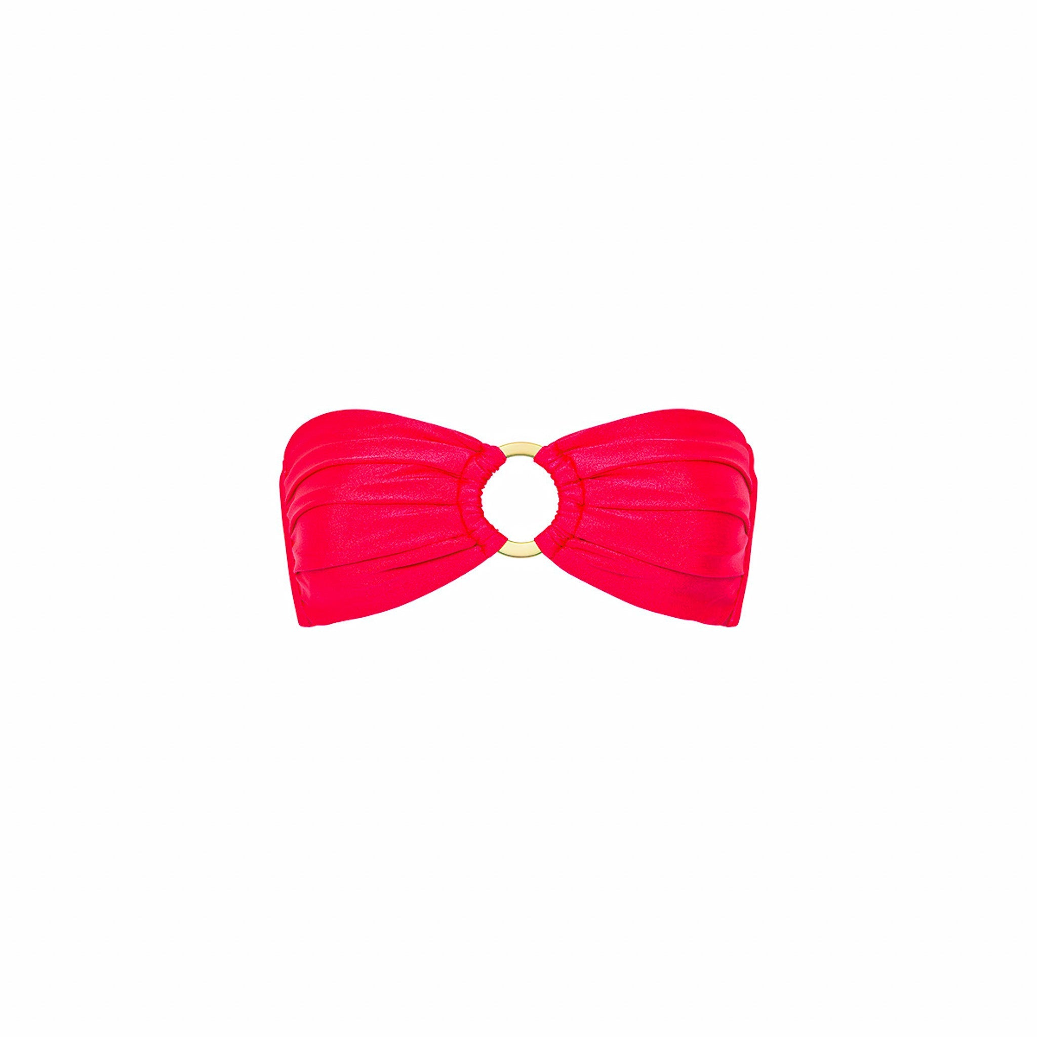 Strapless Bandeau Bikini Top - Cherry Crush