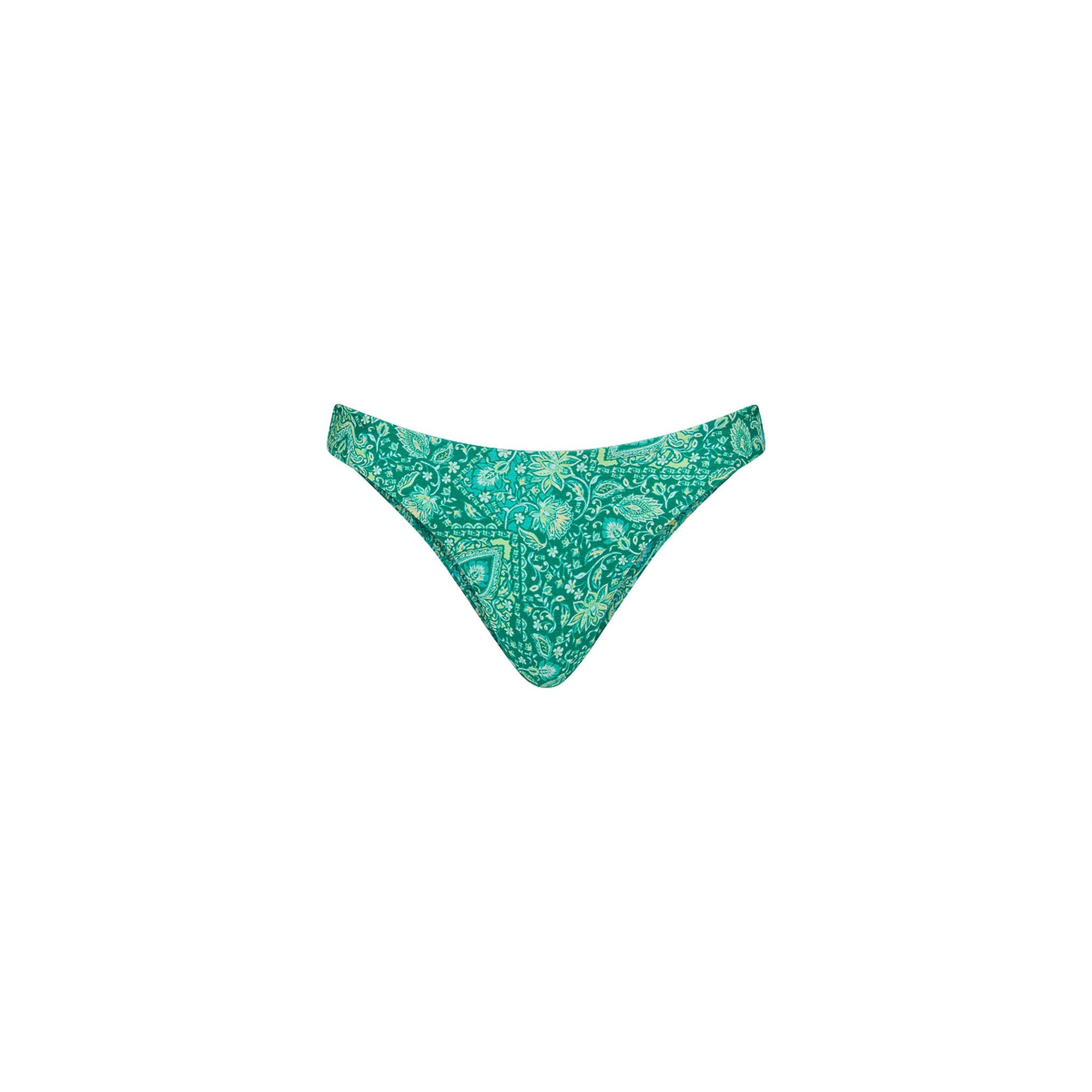 Minimal Full Coverage Bikini Bottom - Emerald Aura