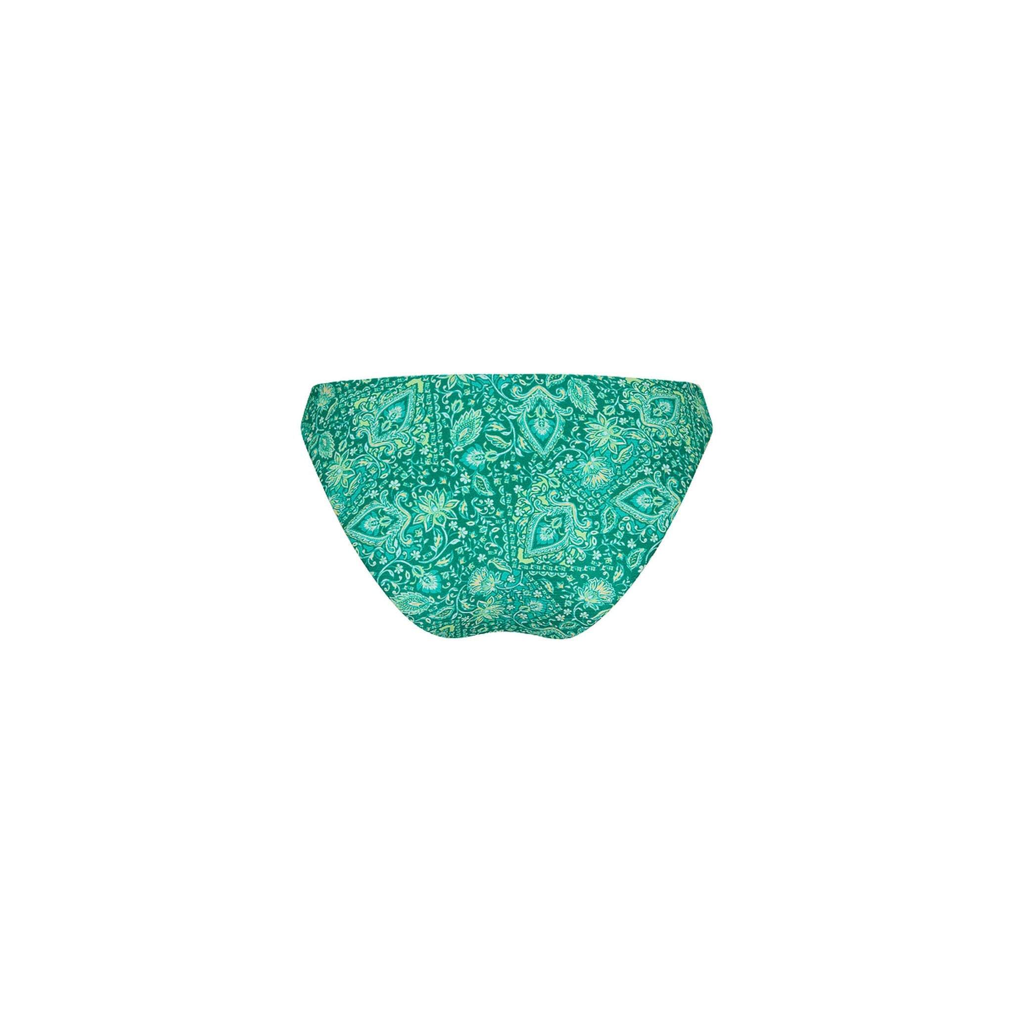 Minimal Full Coverage Bikini Bottom - Emerald Aura