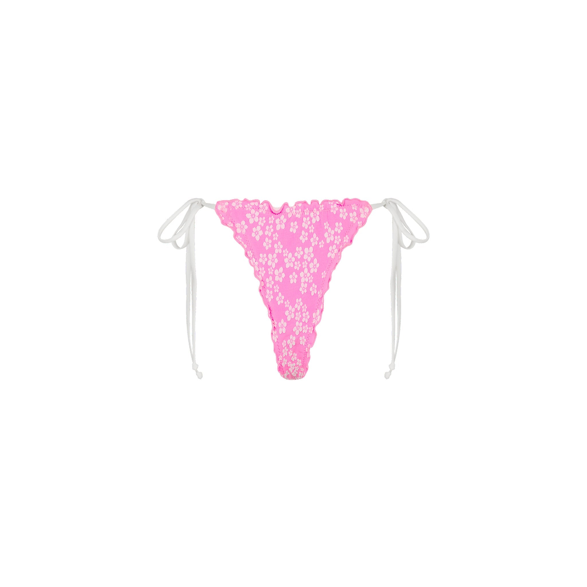 Lettuce Edge Thong Tie Bikini Bottom - Sugar Sprinkle