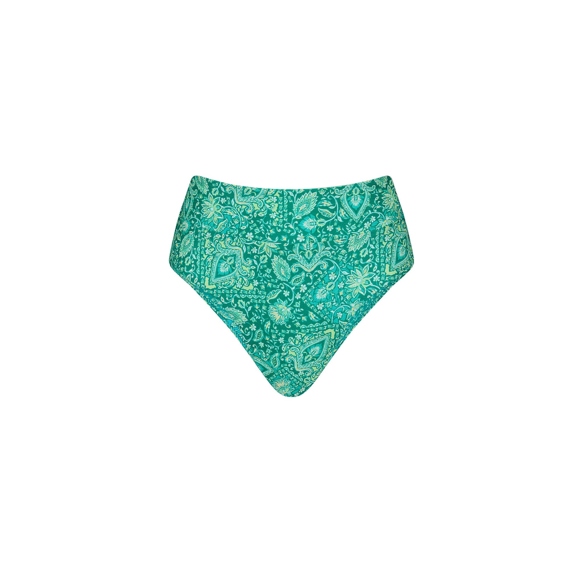 High Hip Cheeky Bikini Bottom - Emerald Aura
