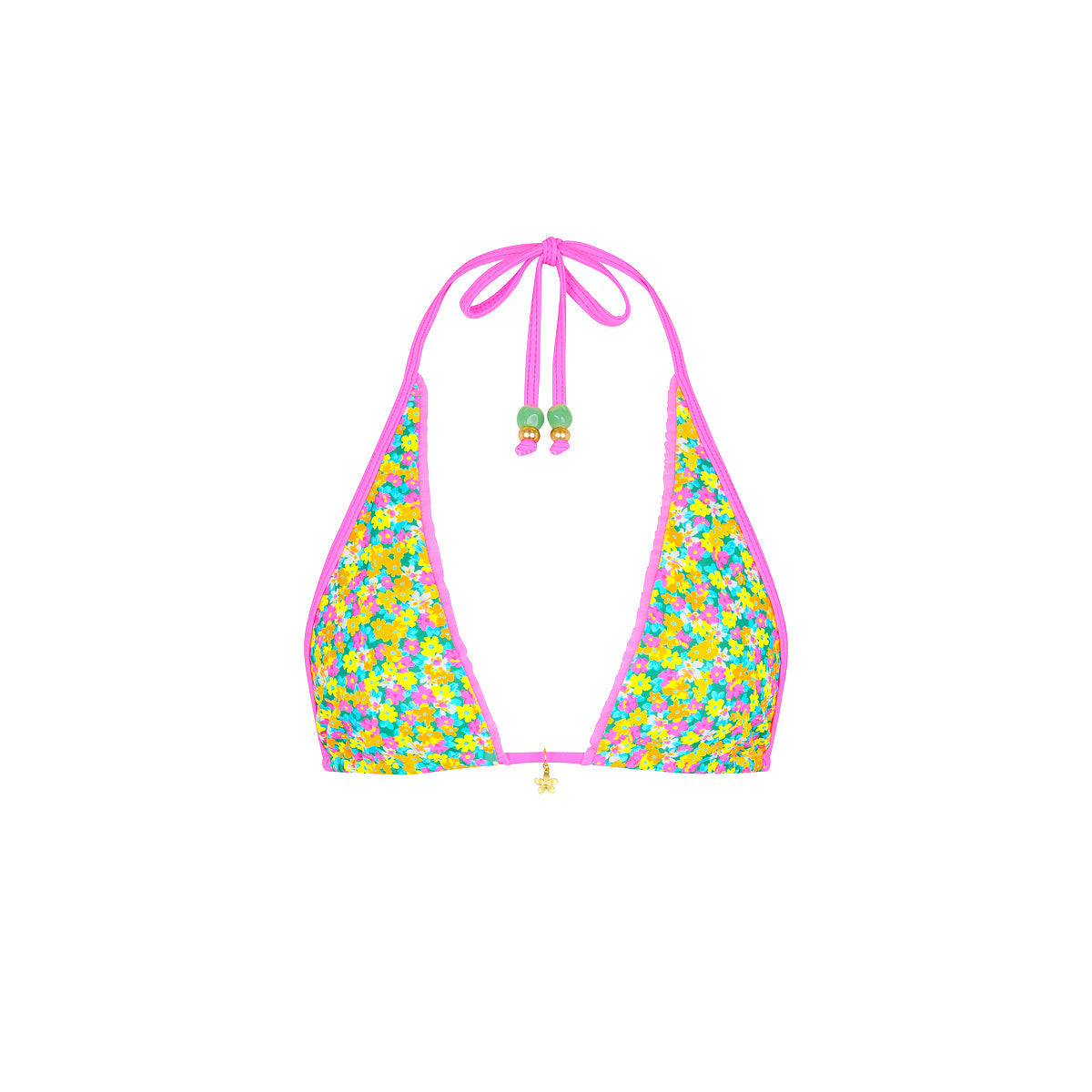 Decorative Bind Halter Bikini Top - Hula Honey