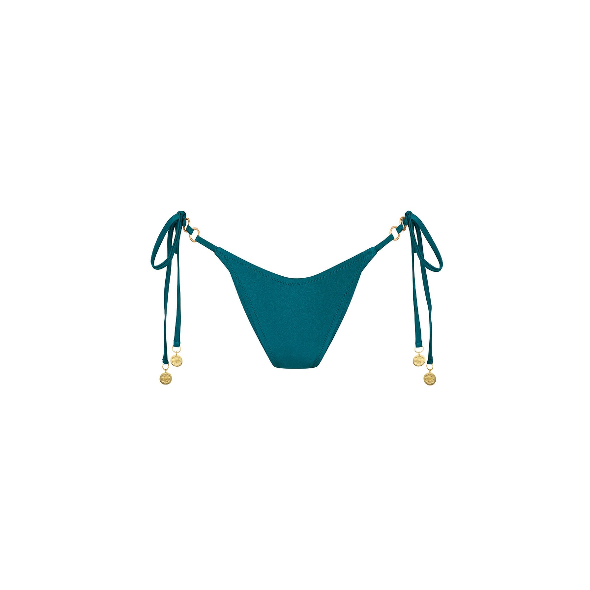 Trio Ring Cheeky Tie Bikini Bottom - Laguna Haze
