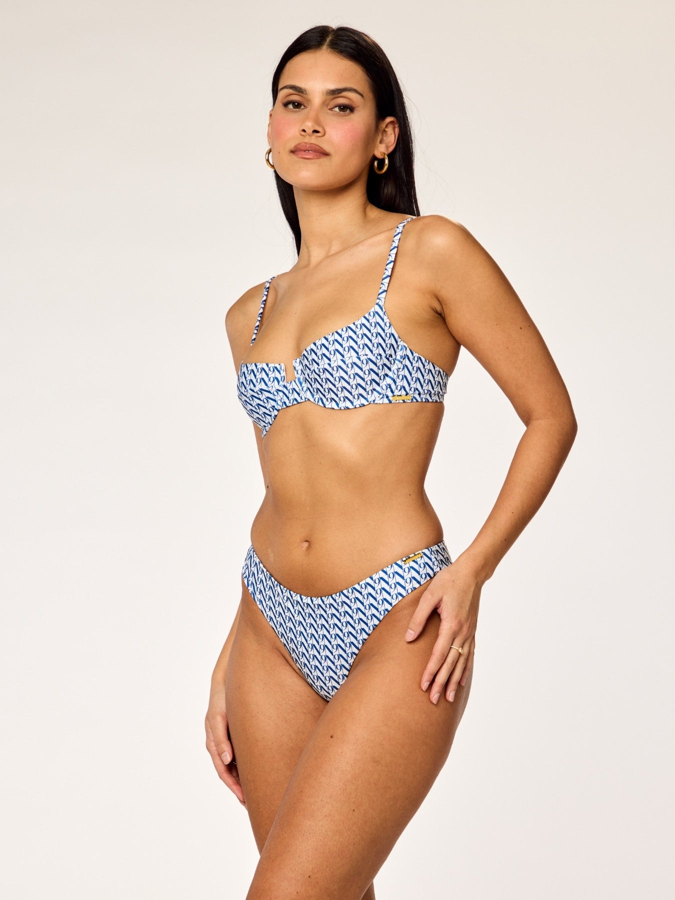 MARBELLA - Cup Top • Dark Blue Monogram