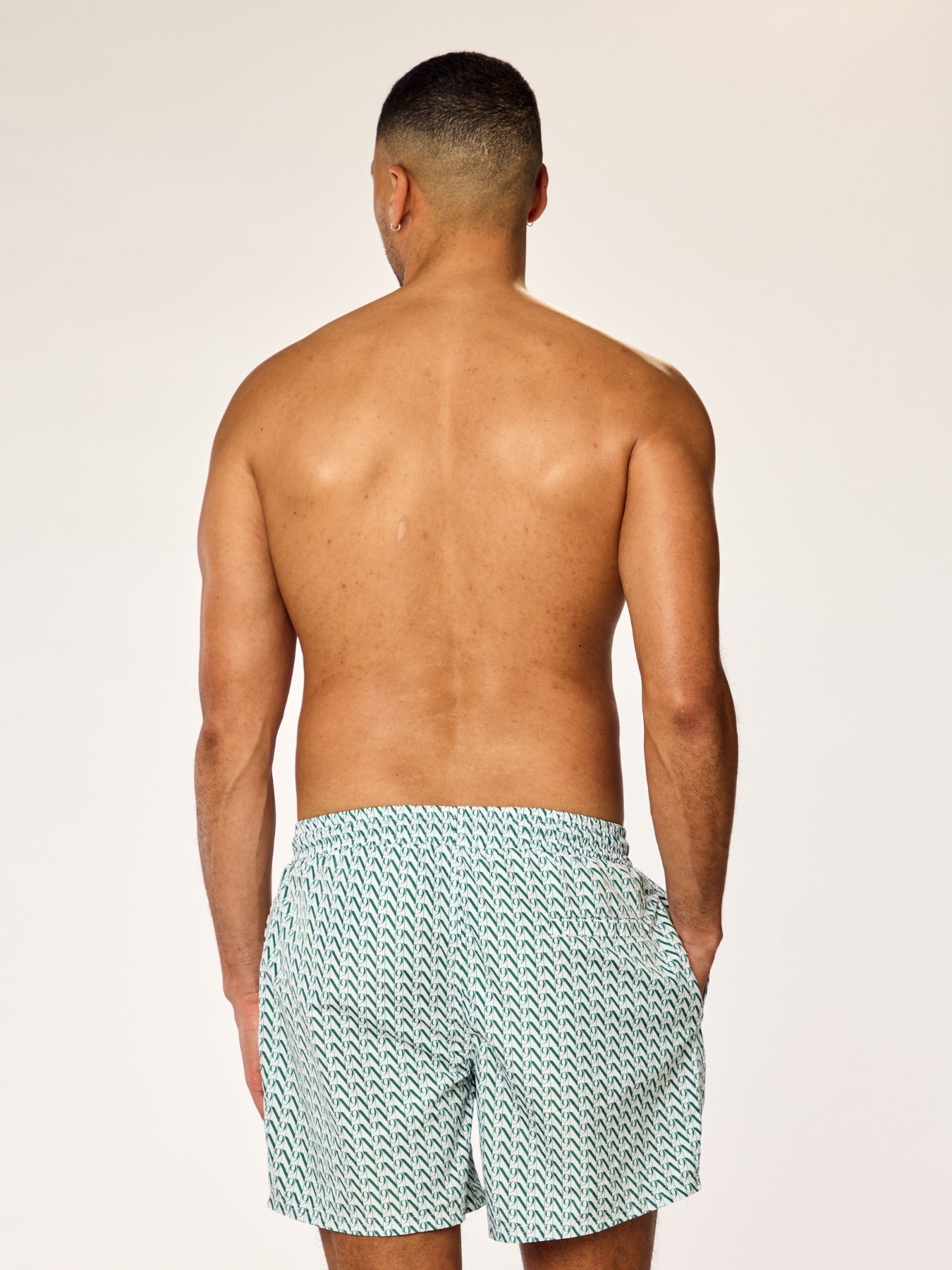 EOS - Swim Shorts • Dark Green Monogram