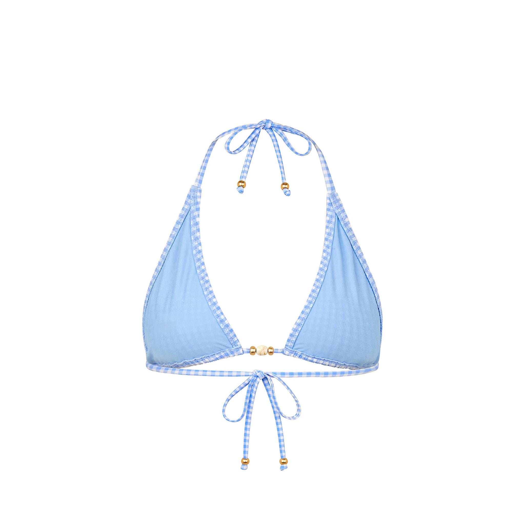 Classic Tie Halter Bikini Top - Skinny Dip