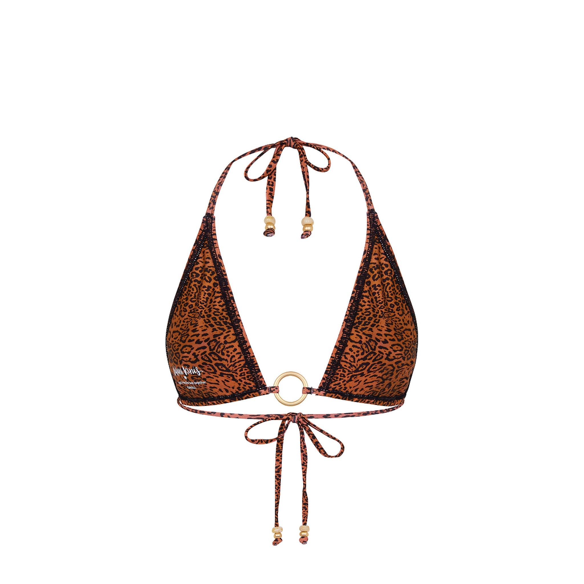 Ring Halter Bikini Top - Wild Rose