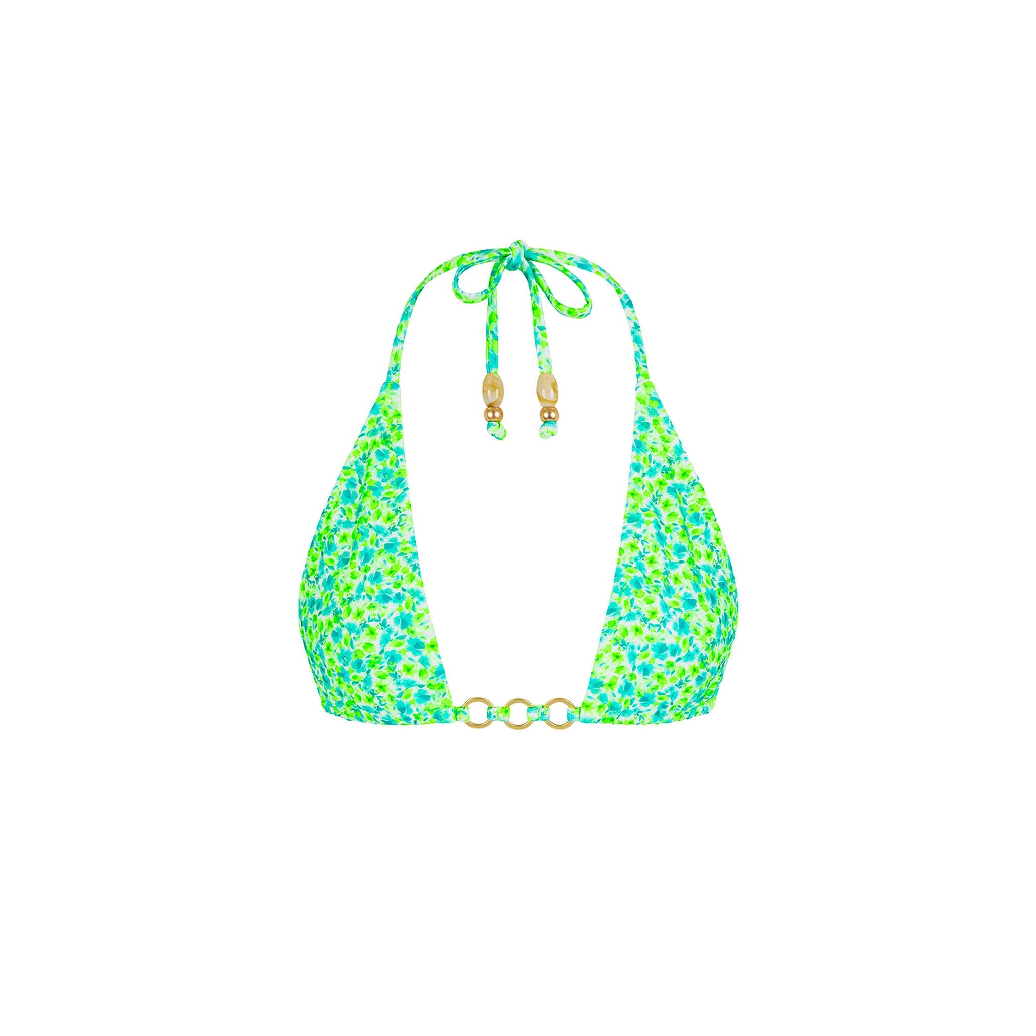 Trio Ring Triangle Bikini Top - Apple Blossom