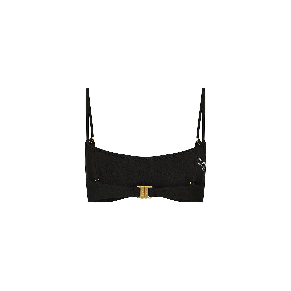 Invisible Underwire Crop Bikini Top - Twilight Black